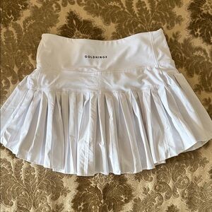 Goldbinge White Pleated Women's Tennis Skirt